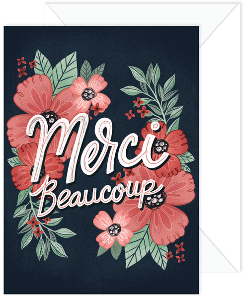 Merci Beaucoup French Thank You Card