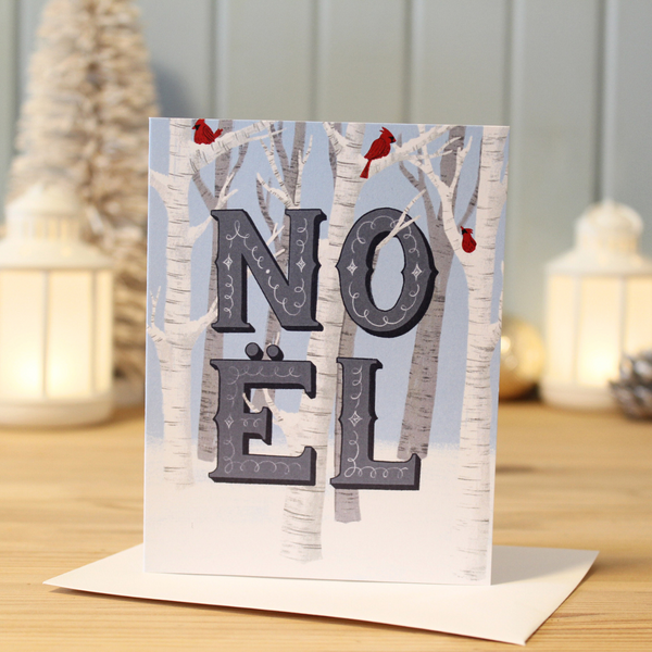 Noel Birch Forest Holiday Card