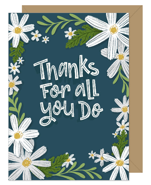 Hello Sweetie Thanks For All You Do Daisy Thank You Card