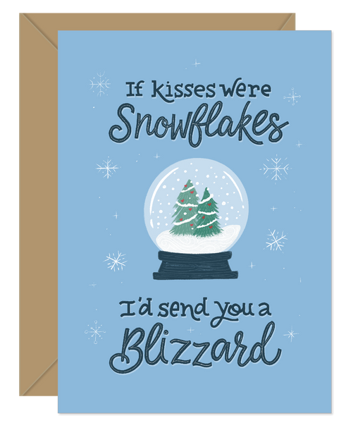 Snowflakes were kisses Love/Holiday Card