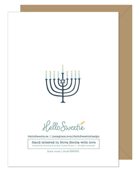 Love And Light Hanukkah Holiday Card