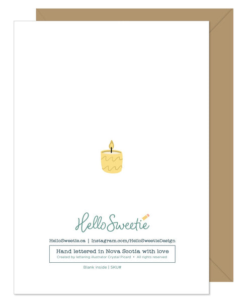 Thank You Bouquet in Yellow Hand lettered card by Hello Sweetie
