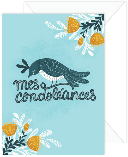 NEW! Mes Condoléances French Sympathy Card