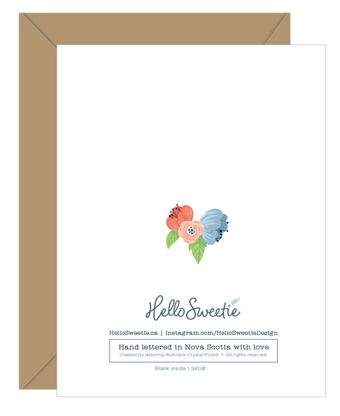 NEW! Happy Birthday To You Blue/Pink Floral Birthday Card