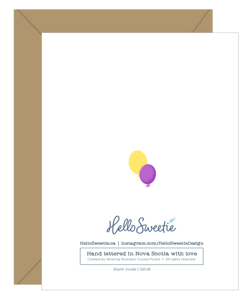 Rainbow Balloons Birthday Card
