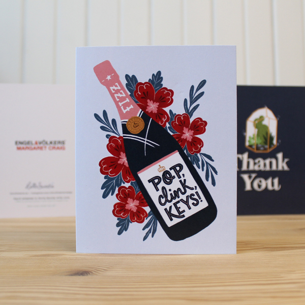 250 custom cards, design + printing