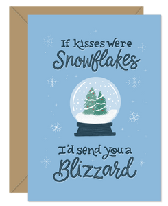 Snowflakes were kisses Love/Holiday Card