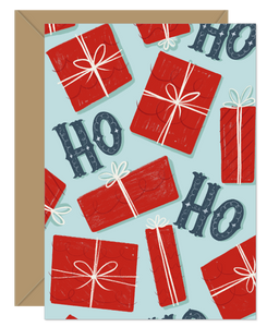 Ho Ho Ho Presents Holiday Card