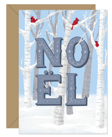 Noel Birch Forest Holiday Card