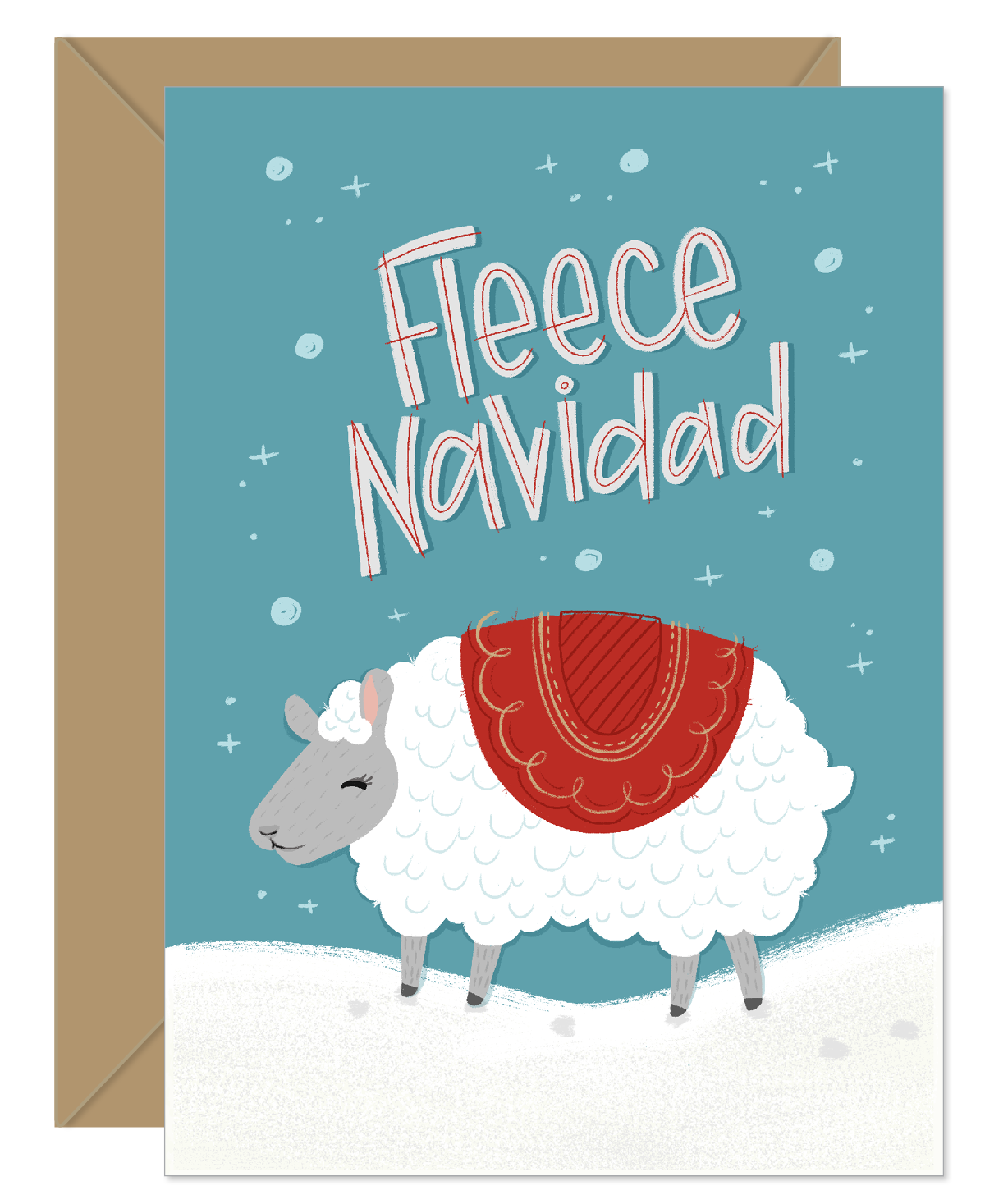 Fleece Navidad Funny Pun Holiday Card