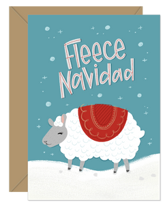 Fleece Navidad Funny Pun Holiday Card